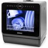 Duronic DW5 BK Lavastoviglie Libera Installazione 950W Lavastoviglie Piccola