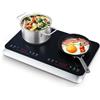 COOKTRON Piastra Induzione Doppia Piastra Induzione 2 Fuochi Portatile 3500W