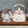 Teiera smaltata Bollitore vintage da 3,3 litri per piano cottura decorativo