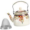 Teiera smaltata Bollitore vintage da 3,3 litri per piano cottura decorativo