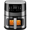 Melchioni Family ARIANNA Friggitrice ad Aria 6,5L con Doppia Resistenza Air Fryer con
