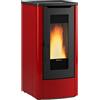 La Nordica-Extraflame Stufa a Pellet Canalizzata 10kW 27Kg Bordeaux Dahiana Plus