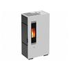 Queen Stufa a Pellet Ventilata Slim 5,5 kW Serbatoio 10 Kg Bianco Slim 5