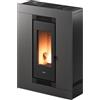 Cadel Stufa a Pellet Ventilata 8,5 kW 15 Kg WiFi Titanio 7023042 Luce Plus 9 T2