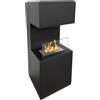 Divina Fire Camino a Bioetanolo da Terra Oslo Acciao Nero 38x38x100h cm DF98690
