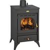 GODINO Stufa a Legna in Acciaio e Ghisa 9,5 kW Volume 220 m3 Nero Opaco Kir