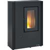 La Nordica-Extraflame Stufa a Pellet Ventilata Slim 7 kW Nero Luisella 5.0 Maxi