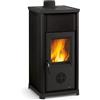Nordica Extraflame Stufa a Legna in Ghisa con Vetro ceramico 6.6 Kw Nero Tea
