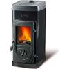 La Nordica-Extraflame Stufa a Legna Bruciatutto in Ghisa 5Kw Nero Super Junior