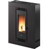 Cadel Stufa a Pellet Ventilata 8,5 kW 15 Kg Antracite 7023040 Luce Plus 9 T2