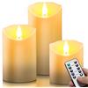 Does not apply Candele Led Con Telecomando, Candele Finte Fiamma Oscillante Set 3 (10Cm, 12.5Cm