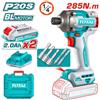 Total Avvitatore a Impulsi Batteria 20V Total 285Nm Brushless + 2 Batterie- Caricatore