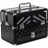DecHome Valigetta Make Up Porta Trucchi Professionale Telaio Alluminio 501018BK