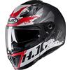 HJC Casco moto HJC i70 RIAS MC1SF, Nero/Bianco/Rosso, S