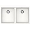 SCHOCK - Lavello Cucina 'BROOKLYN N200U Bianco Assoluto, 732x438 | Interno Vasche 694X400; Lavello 2 Vasca Cristalite; Abbinabile con Miscelatori; Piani Cottura e Forni