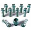 H&R Set Bulloni Ruota sferici R13 M14x1.50 - Lunghezza 35mm - 10 Pezzi (PE. per VAG) - incl. Bulloni Antifurto