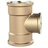 RIEGLER TRED101210MSIG - Riduttore a T in ottone lucido, 3 x filettatura interna, 2 x G 1 filettatura interna, filettatura G 1/2, pressione di esercizio 16 bar