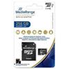 MEDIARAN Scheda SD MediaRange micro 256GB SDXC UHS-1 Classe 10, con adattatore