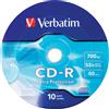 Verbatim CD-R 52X 700MB 10PK OPS Wrap EP 10 pz (VERBATIM CD-R 700MB 52X EXTRA PR
