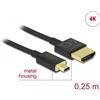 Delock Cavo HDMI A maschio HDMI Micro D maschio ad alta velocit con Ethernet 3