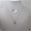 COLLANA DA DONNA CON CIONDOLO IN ORO BIANCO 18KT E ZIRCONI 3,1 GRAMMI (2819)