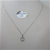 COLLANA DA DONNA CON CIONDOLO FIORE IN ORO BIANCO 18KT E ZIRCONI 2,3 G. (2817)