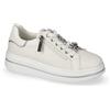 Valleverde Sneakers Valleverde 35492 pelle bianca e argento con cerniera platform 4 cm