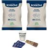 Caffè Borbone KIT ECOLOGICO 100 BICCHIERI CARTA PALETTE BETULLA LEGNO ZUCCHERO CAFFÉ BORBONE