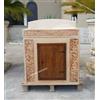 Mondo artistica Lavandino Con Mobiletto Da Esterno Lavabo Fontana Per Arredo Giardino In Cemento
