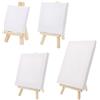 Eurowagens Set Di Mini Tela E Cavalletto Naturale Per Arte Casa Scuola Schizzo Pittura