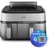 Philips Friggitrice Airfryer 9L Doppio Cestello e Cottura a Vapore Philips NA555/00