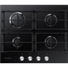 Samsung Piano Cottura 4 Fuochi a Gas 60 cm in Vetro Nero NA64H3010AK/T1