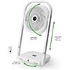 MACOM 986SLIMMY Potente ventilatore pieghevole salvaspazio con 9 velocità, Con T