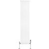 MONSTERSHOP Radiatore Verticale Ovale 1800x360mm Bianco con Valvole TRV