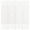 DecHome Paravento 4 Ante Pieghevole Interno Autoportante 160x170 Bianco