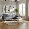 DecHome Divano Letto Clic-Clac 3 Posti 176x84x84 cm Grigio Scuro - Atene
