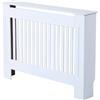 DecHome Copritermosifone in Legno Mdf Bianco 112x19x81 cm