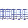 MONSTERSHOP Set da 5 Scaffali Metallici 90x50x180 cm Portata 200 kg per Ripiano
