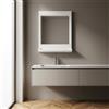 SIGLA Specchio Bagno Rettangolare con Mensola in Tecnocrom 38x50 cm Bianco