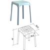 K design sgabello da bagno fisso per doccia in alluminio