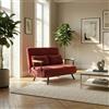 DecHome Divano Letto Clic-Clac 2 Posti Moderno in Velluto 102x73x81 cm Rosso