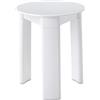 GEDY Sgabello in plastica ABS Bianco Ø 33x40 cm 207202 TRIO