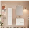 Savini Colonna Bagno Sospesa 2 Ante Chiusura Rallentata Bianco Cannettato Ibiza