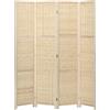 DecHome Paravento Separé Interno Legno Bambù Pieghevole Altezza 170cm Marrone