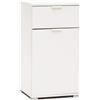 DecHome Mobiletto Con 1 Anta e 1 Cassetto in Truciolato cm 45x38x85 h Bianco