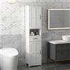 DecHome Colonna Bagno 2 Ante 1 Cassetto 1 Ripiano Moderno 40x30x164 cm Bianco