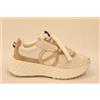 NO NAME CARTER JOGGER W ginnastica donna in tessuto panna e pelle beige/grigio