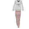 NORTH POLE Pigiama Donna Invernale PID15 Manica Lunga in Caldo Cotone