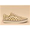 VANS OLD SKOOL VN000D6W2N11 scarpa unisex in pelle e tessuto beige a scacchi