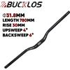 Does not apply BUCKLOS Mountain Bike Manubrio 31.8Mm 720Mm 780Mm MTB Riser Manubrio Rise 30/50/